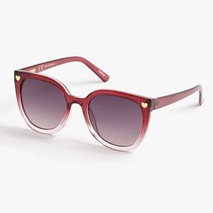 J. Crew Ombre Sunglasses with Gold Heart Detail